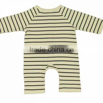 Organic Cotton New Design Baby Lace Rompers and 100% Soft Black Stripes Romper for Babies With Baby Infant Hooded Rompers photo-2