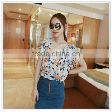 Customized 2014 Top Quality New Design Digital Printing Silk Chiffon Dresses