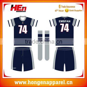 Hongen apparel Team set custom rugby league jersey custom rugby shorts and socks