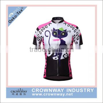 Mens full sublimation custom dry fit funny french cycling jersey