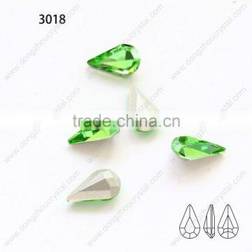 COOL! fine cut emerald/peridot drop crystal jewelry for women/bridal