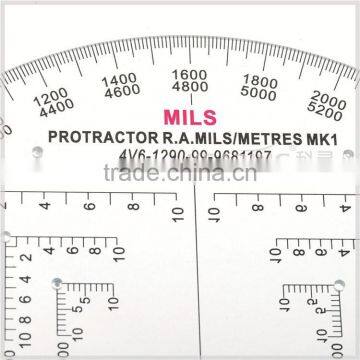 6 Inch Military Protractor for Soldiers Training, Transparent High Quality Protractor for Military, Half Moon Shape #KMP-1 photo-2