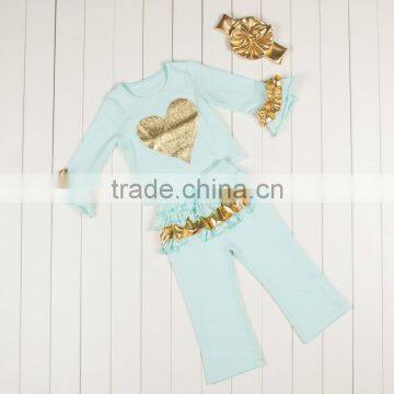 Halloween Pumpkin Baby Girl Outfit Dress Top & Ruffles Pants Polk Dot Baby Cotton Outfits photo-6