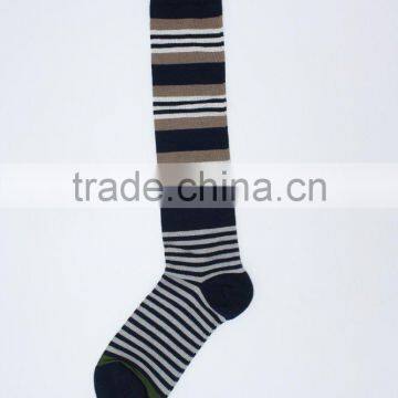 100% Cotton Fancy Knee High Strip Happy Socks Men photo-3