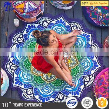 Round Yoga Mat Beach Tapestry Boho Cotton Beach Towel cover up beach dress