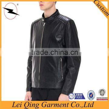 Latest Fashion Design Black Leather Men Winter Coat Fur Clothing Men Coat photo-5