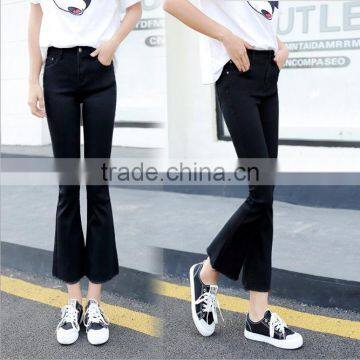 Zm40636b Women New Fashion Jeans Ninth Pants Ladies Summer Bell-bottoms Trousers photo-3