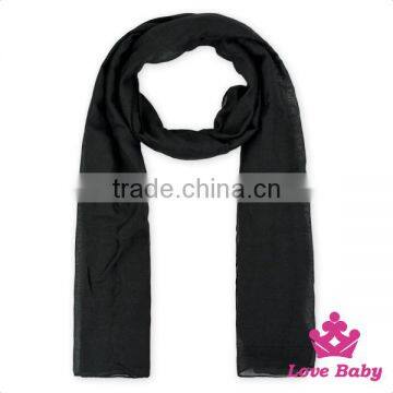 Yiwu Lovebaby Factory Hot Sale Solid Color Linen Polyester Baby Casual Scarf Cashmere For Women