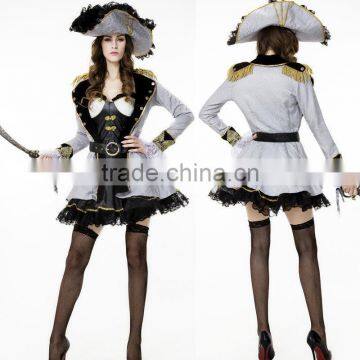 Adult Female Pirate role play Halloween Costume cosplay Queen's uniform
