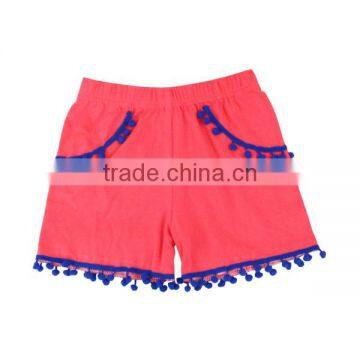Wholesale Boutique Girl Clothing Kids Summer Shorts With Flutter Bulb Solid Girls' Shorts photo-3