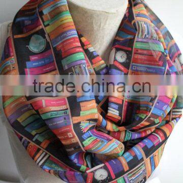 Bookshelf Infinity Scarf, Book Scarf, Library Scarf, Book Infinity Scarf, Accessories, Gift for Her photo-4
