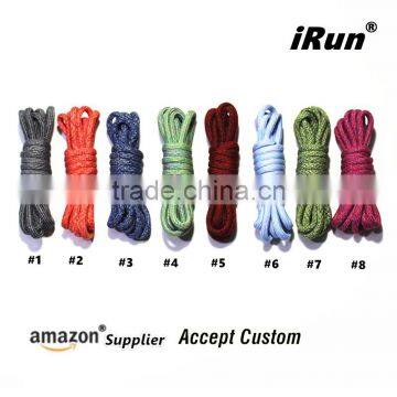 2017 Mix-Colored Pattern Hiking Skate Shoes Rope Laces - 130 CM Long Yeezy Round Laces for Climbing Boots - Retail Packaging photo-5