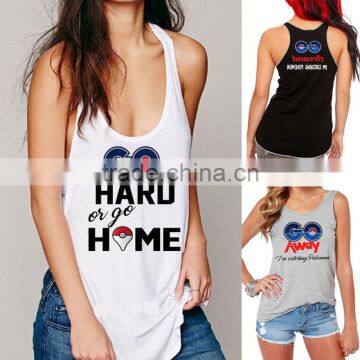 Sexy Women Ladies Pokemon GO Tank Top T-shirt Tops Blouse Vest S-XL