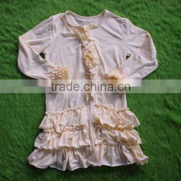 Children Girls Cotton Ruffle Plain Shirt Wholesale Baby Girls Fashion Salable Icing Shirt Boutique photo-5