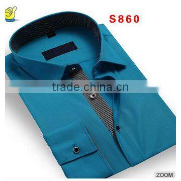 Men's Fashion Casucal Short Sleeve Cotton Denim Shirt 2015 Spring Summer photo-2