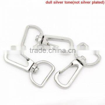 Carabiner Swivel Clasps For Key Ring Silver Tone 4x2.1cm,30PCs,Customize