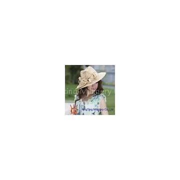 Fancy Wedding Beach Womens Straw Hat With Bowknot Fascinator