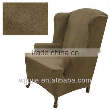 stretch suede ebony furniture slipcover