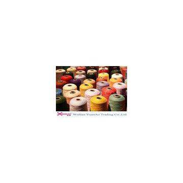 Colorful TFO 40/2 Plastic Core Dyed Polyester Yarn / Thread For Sewing Machine