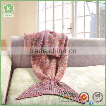 wholesale blanket mermaid knitted crochet blanket