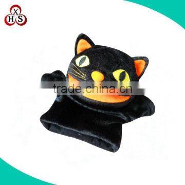 cutsomized halloween plush hand puppet cat gift toys for children