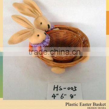 China supplier Newest handmade Mini Plastic Basket Easter gift