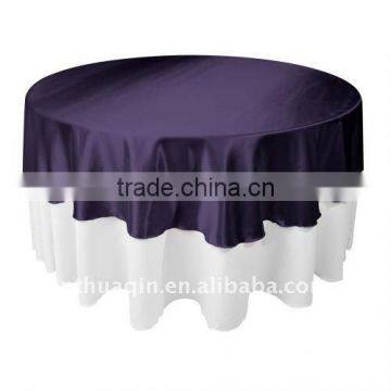 Round lamour satin table cover and tablecloth wedding table cover