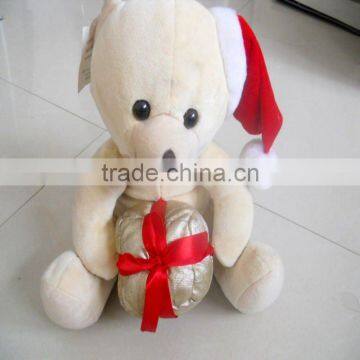 Plush animal bear for Christmas