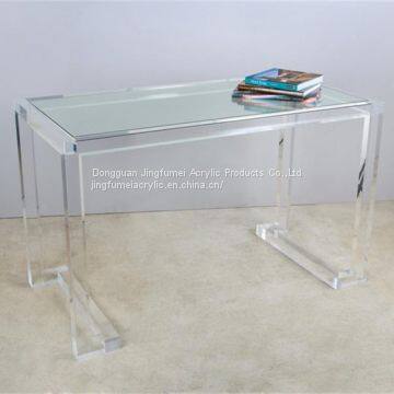 Modern Office Desk Clear Acrylic Working Table Computer Desk photo-3