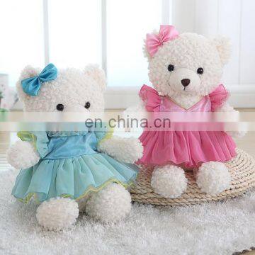 2017 popular minion girl doll bear toy with cloth plush teddy bear