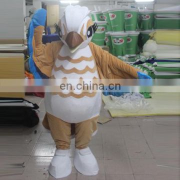 brown and white custom school Kookaburra mascot costume for kids