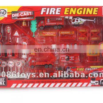 Alloy fire engine car toy