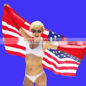 2017new Factory direct wholesale American Flag body Capes