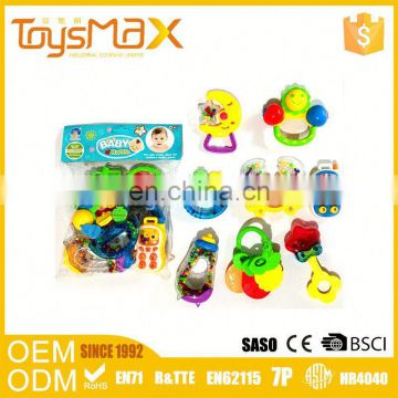 Alibaba China Import Toys Plastic Multicolor Baby Rattle And Teether