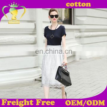 2016 sunmmer latest lace design fashion women long skirts