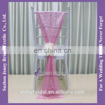 C385#17 chair decoration for wedding decoration party blush pink with flower chair sash