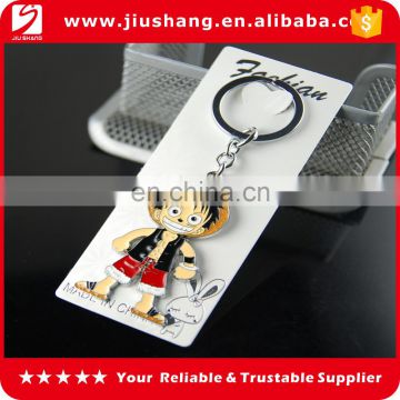 mini cute metal cartoon keychains with epoxy wholesale