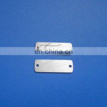 custom engraved logo name plate/brand plate with two holes for furniture