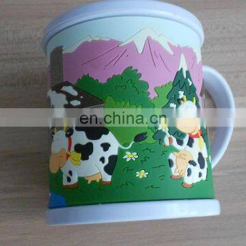 Good sale custom pvc animal cow mug