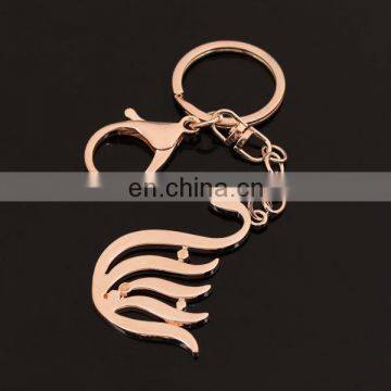 Wholesale Custom Metal Swan Shape Metal Keychain