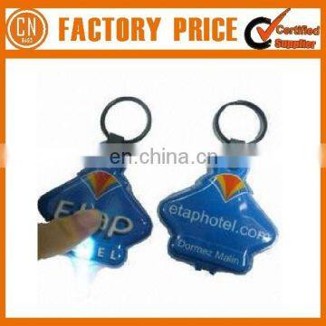 Hot Sale Logo Custom Cheap Soft PVC LED Keychain