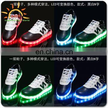 New product LED USB Charge led strip flashing light Couples led shoes for promotion gifts