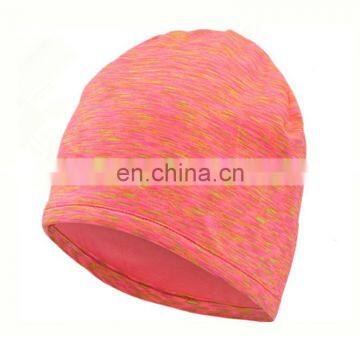 Pink winter merino wool warm beanie hat liner