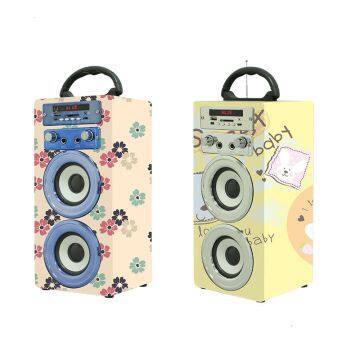 Wonderful Sound Rechargeable 1200mah Wireless Karaoke Party Speaker Outdoor Music System With USB/AUX/TF Card/Microphone photo-4