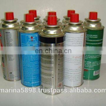 BUTANE GAS CARTRIDGE 220g Nozzle Vavle / TPED EN417 / PIE MARK / APPRAGAZ / 4 Pcs Shrink Wrap / photo-2