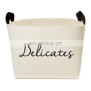 Delicate Luxury Cotton Canvas Laundry Basket