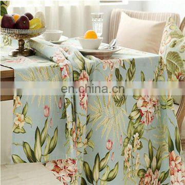 Restaurant Cotton Linen Rectangular Table Cloth Printed photo-3