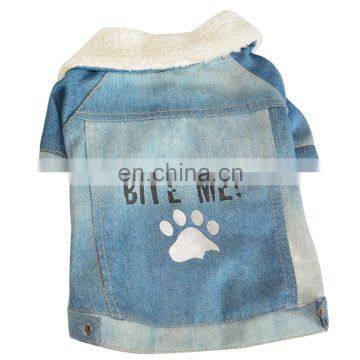 luxury clothes and accessories for pet dog jean jacket set