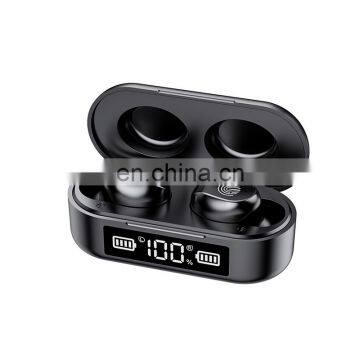 Remax 2020 latest Mini Black White TWS Wireless 5.0 Earbuds LED Display Mobile Phone Headphone Bluetooth earphone