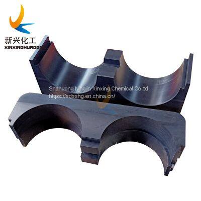 UHMWPE irregular parts machined pipe spacer duct support